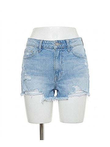 KANCAN JEANS Ivanna Ultra High Rise Mom Shorts in Light Wash (view 1)
