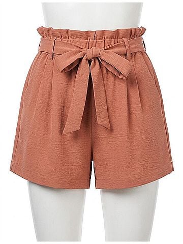 ee:some Tie Waist Shorts in Clay (view 1)