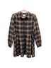 Sézane Plaid Brown Blue Wool Dress Size 2 - photo 1