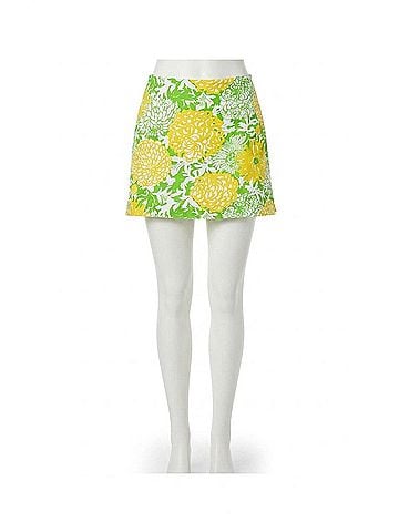 Lilly Pulitzer Luxletic Meena Skort in Crocodile Green Mumbo Jumbo (view 1)
