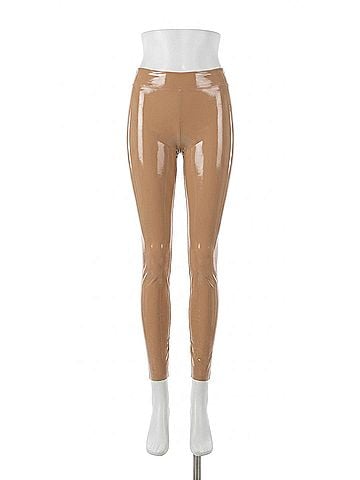 Commando Faux Patent Leather Legging in Cocoa (view 1)
