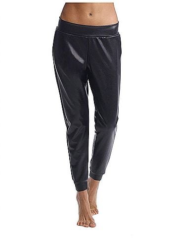 Commando Faux Leather Jogger in Black (view 2)
