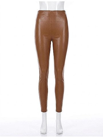 Commando Faux Leather Legging in Cocoa (view 1)