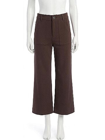 Fifteen Twenty Rylee Cropped Pants in Brown (view 1)