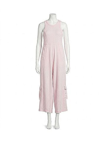 Simply Southern Washed Jumpsuit in Rose (view 1)