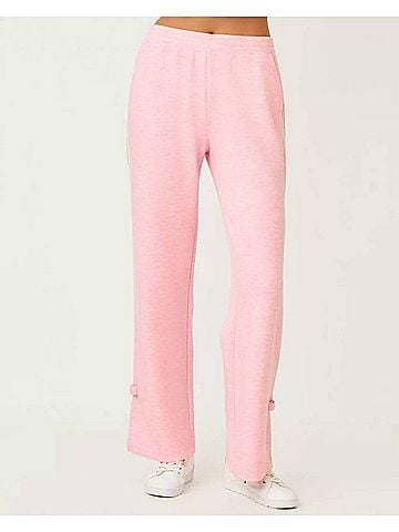 Lilly Pulitzer Dylana Bow Track Pant in Heathered Conch Shell Pink (view 2)