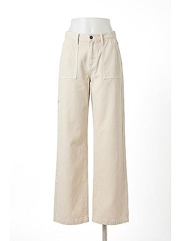 Hidden Jeans Women's Classic Carpenter Dad Jeans in Stone (view 1)
