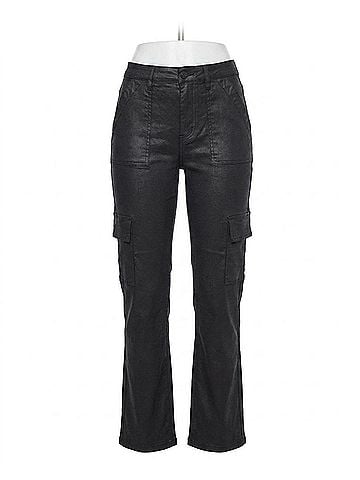 Hidden Jeans Quinn High Waist Cargo Cigarette Jeans in Black (view 1)