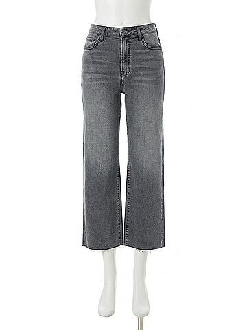 Hidden Jeans High Rise Cropped Classic Straight Jean in Grey Wash (view 1)