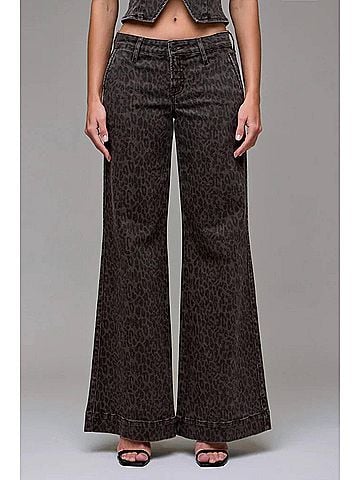 Hidden Jeans Women's Ariana Cheetah Print Denim in Brown (view 2)