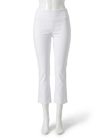 Lyssé Baby Bootcut Ankle Denim Jeans in White (view 1)