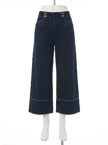 Lyssé Dion Sailor Crop Palazzo Denim Jeans in Indigo (view 1)
