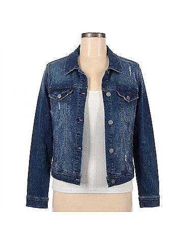 Risen Classic Charm Denim Jacket in Blue (view 1)