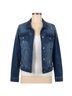 Risen Solid Blue Classic Charm Denim Jacket in Blue Size 2X - photo 1