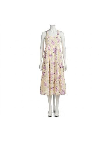 Mystree Floral Tiered Midi Dress in Ivory Mix (view 1)