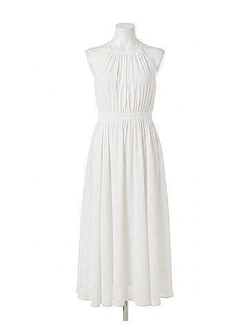 Bella Dahl Cut Out Midi Halter Dress in White (view 1)