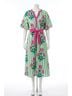 Umgee Stripes Green Stripe Mixed Midi Dress in Green Size L - photo 1
