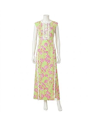 Lilly Pulitzer Rosalena Stretch Maxi Shift Dress in Pistachio Macaron (view 1)