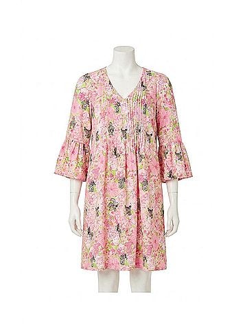 Lilly Pulitzer Danika Tunic Mini Dress in Pistachio Macaron Bees Knees (view 1)