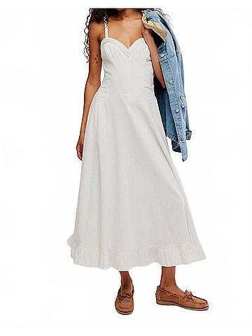 Free People Women's Another Season Maxi Dress in White (view 2)