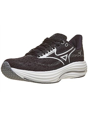 Mizuno Women's Wave Rider 29 Running Shoes in Bs00 - Black Sand-White (view 2)
