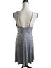 Calvin Klein Solid Gray Silver Cocktail Dress Size 6 - photo 2