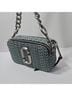 Marc Jacobs 100% Canvas Graphic Blue Leather Shoulder Bag One size - photo 3