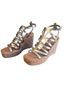 Steve Madden 100% Leather Gold Tan Wedges Size 8 1/2 - photo 1