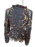ALLSAINTS 100% Polyester 100% Polyester Print Multi Color Black Brown Long Sleeve Blouse Size 4 - photo 2
