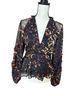ALLSAINTS 100% Polyester 100% Polyester Print Multi Color Black Brown Long Sleeve Blouse Size 4 - photo 1