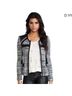 IRO 100% Lambskin Tweed Black Gray Jacket Size 6 - photo 4