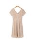 eShakti 100% Polyester Floral Tan White Cocktail Dress Size 8 - photo 1