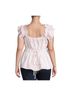 Harshman Stripes Pink White Sleeveless Top Size L - photo 5