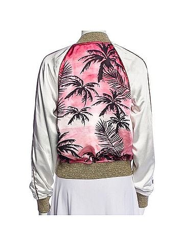 Pam & Gela Colorblock Satin Jacket Jacket (view 2)