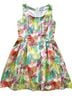 Robbie Bee 100% Polyester Floral White Green Pink Cocktail Dress Size 6 - photo 1
