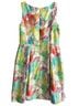 Robbie Bee 100% Polyester Floral White Green Pink Cocktail Dress Size 6 - photo 2