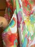 Robbie Bee 100% Polyester Floral White Green Pink Cocktail Dress Size 6 - photo 5