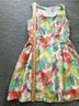 Robbie Bee 100% Polyester Floral White Green Pink Cocktail Dress Size 6 - photo 10