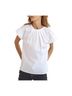 Harshman 100% Cotton Solid White Short Sleeve Blouse Size M - photo 4