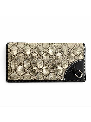 Gucci GUCCI 821802 GG Emblem Continental Wallet, Leather Trim, Long Black/Beige, Made in Italy, Men's, with Box and Dust Bag. (view 1)