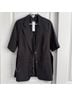 Topshop 100% Polyester Solid Black Blazer Size S - photo 6