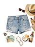 Torrid Blue Denim Shorts Size 16 - photo 1