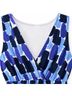 Boden Graphic Blue White Casual Dress Size 8 - photo 8