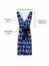 Boden Graphic Blue White Casual Dress Size 8 - photo 5