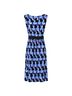 Boden Graphic Blue White Casual Dress Size 8 - photo 2
