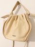 Oryany 100% Leather Solid Ivory Bucket Bag One size - photo 3