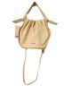 Oryany 100% Leather Solid Ivory Bucket Bag One size - photo 1