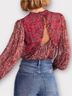 Boden Paisley Multi Color Long Sleeve T-Shirt Size 4 - photo 3