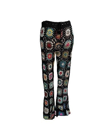 Princess Polly Crochet Granny Square Flare Pants Fleece Pants (view 1)