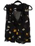 Ganni 100% Viscose Floral Black Yellow Sleeveless Blouse Size 6 - photo 1
